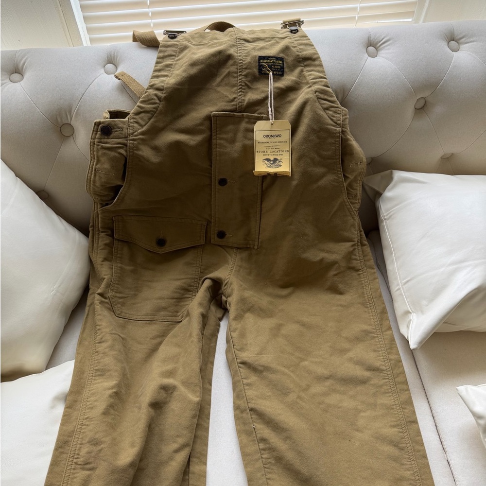 Okonkwo Men's Brown Canvas Duck Bib Overalls